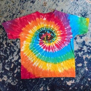 Vintage Turks & Caicos Islands rainbow tie dye tee